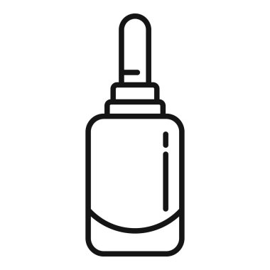 Ruj bakım ürünü ikon ana hatları vektörü. Biyolojik cilde dikkat. Seramik Asya Dili