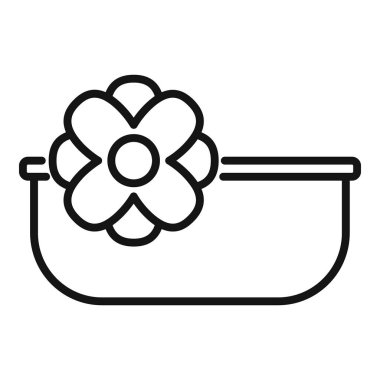 Aloe vera foot bath ikonu ana hat vektörü. Kore kozmetik ürünleri. Paket makyajı