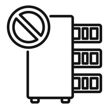 Kırık bulaşık ikonu ana hatları vektörü. Ev onarım servisi. Ac mühendisi