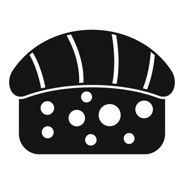 Suşi fast food simgesi basit bir vektör. Sokak atıştırmalığı. El yapımı yemek.