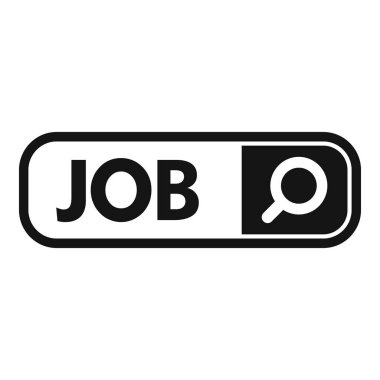 İş araması çevrimiçi simge basit vektörü. Dizin kariyeri. Şimdi araştırma camı.