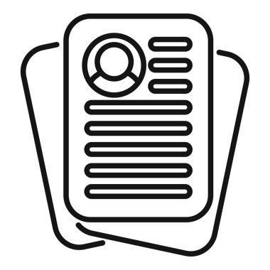 Çevrimiçi görev belgeleri ana hatları vektörü. Şimdi CV 'yi ara. Aday kariyeri