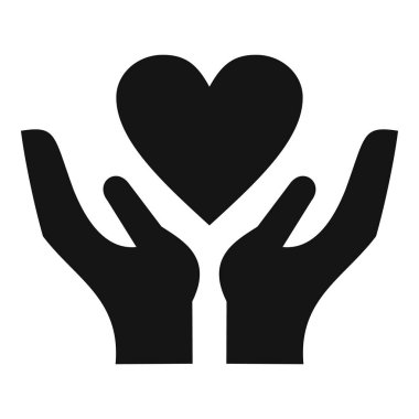 Bakım desteği ikonu basit vektör. Birim kalkanı. Evlat edinmeyi koru