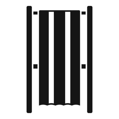 Oylama odası simgesi basit vektör. Köy anketi. Devlet seçmenini yerleştir