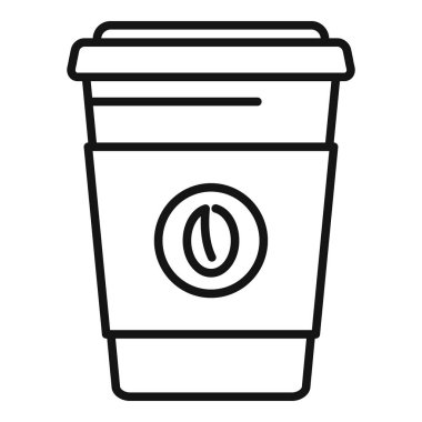 Kahve ikon ana hatlarını belirlemek için. İnsan yüksek titreşimli içki içer. Olay etkisi