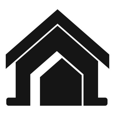 Köpek kulübesi aksesuar simgesi basit bir vektör. Köpek evi. Arkadaş alanı ikametgahı