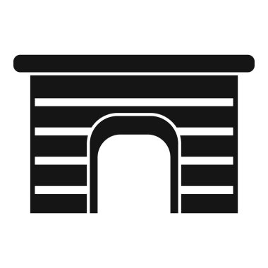 Hayvan köpek evi simgesi basit bir vektör. Arkadaş evcilleştirildi. Örtücü yaratık