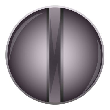 Cıvata başlı çizgi film ikonu vektörü. Daha hızlı bluz. Kilit pimi