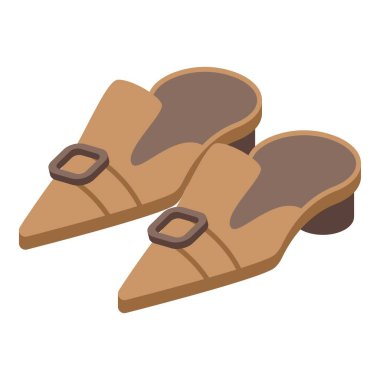 Yüksek topuklu manken ikon izometrik vektörü. Klasik ayakkabılar. Sağlık görevlisi.