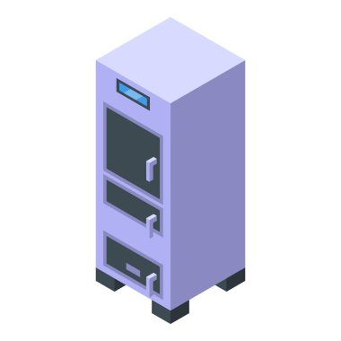 Sıcak zemin termik birim ikon izometrik vektörü. Döşeme katmanı. Ev iklimi