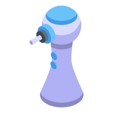 Büyük diş sulandırıcı ikon izometrik vektörü. Ağzını çalkala. Diş bakımı