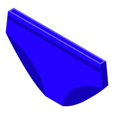 Yüzen iç çamaşırı ikon izometrik vektörü. Havuz suyu yüzüyor. Dalış ekipmanları