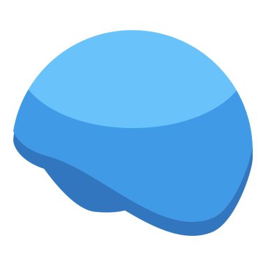 Mavi okyanus yüzme ikonu izometrik vektörü. Spor plajı. Seyahat ekipmanı