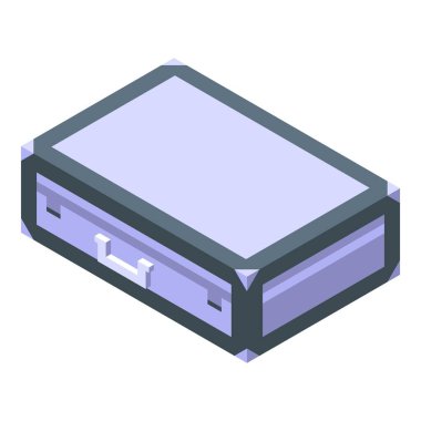 Dövme ekipmanı kutusu izometrik vektörü. Stüdyo aleti. Mürekkep tabancası.