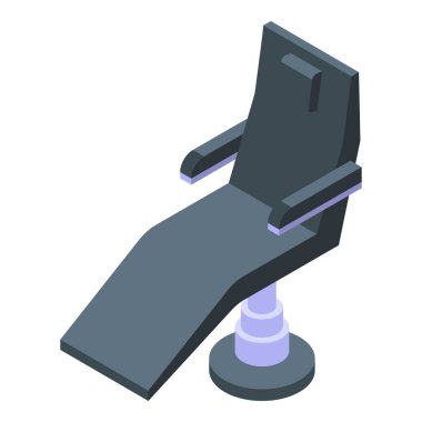 Dövme stüdyosu koltuk ikonu izometrik vektörü. Kılları ayıklamak. Mürekkep güzelliği