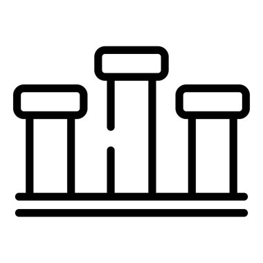 Köpek rotası ikonu ana hat vektörü. Köpek okulu. Çalışma çalıştırma oyunu