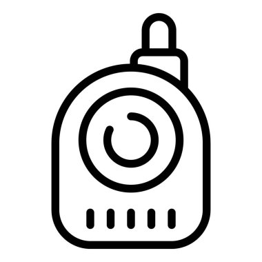 Köpek eğitimli radyo ikonu ana hatları vektörü. Koş köpek yavrusu. Boru tüneli