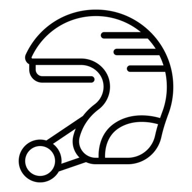 Ekstrem turist miğferi ikonu ana hat vektörü. Macera turisti. İz kaşifi