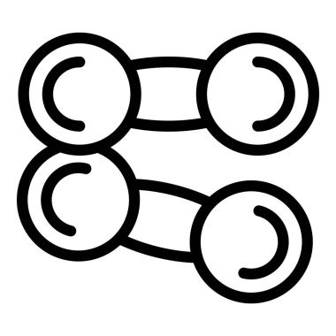 Dambıl ikon ana hatları vektörünü çalıştırın. Sağlık dengesi. Sağlık sigortası