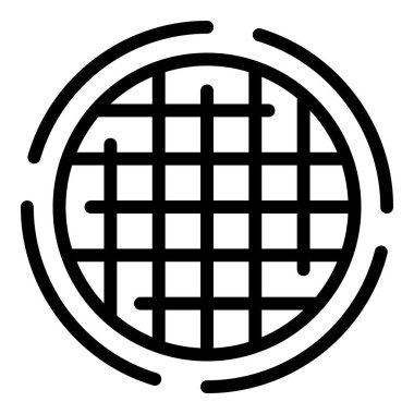 Ağ mikrofon çeviri simgesi dış hat vektörü. Sözcü konferansı. Sınırları söyle