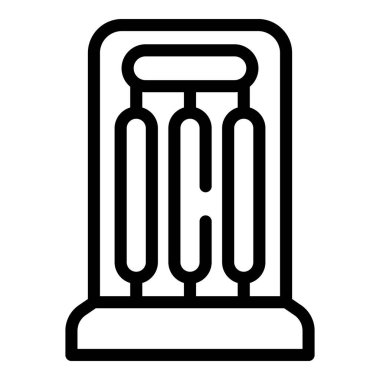 Temiz UV lambası ikon ana hatları vektörü. Virüs hastanesi. Ampul bakterisi