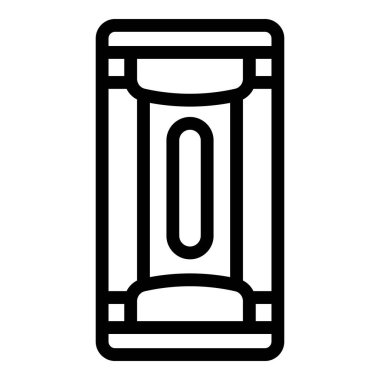 Sağlık lambası ikonu ana hat vektörü. Ultraviyole sterilizatör. Ampul uvc virüsü