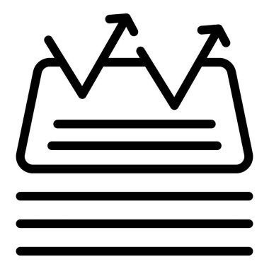 Hijyenik bez ikonu ana hatları vektörü. Yumuşak kumaş. Pedli bez.