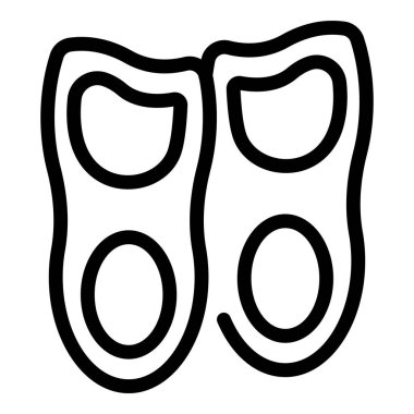 Tam boyut taban taban taban taslak vektörü değil. Ortotik topuk. Ayak hastalıkları ağrısı.