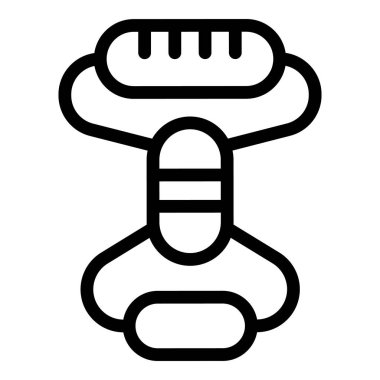 Yüz kaydırma ikonu ana hatları vektörü. Kozmetik taş. Masaj aracı