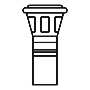 Havaalanı ikon ana hatları vektörü. İçeride rahatla. Koltuk gezgini havası