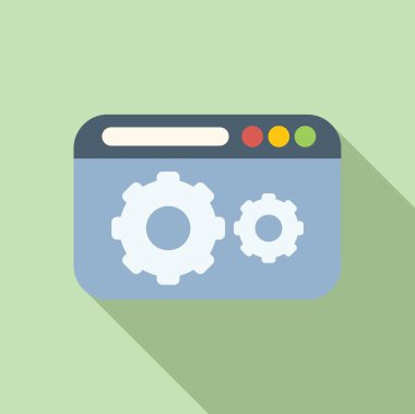 Web sitesi veri arama simgesi düz vektörü. Dijital çizelge. Genel seo