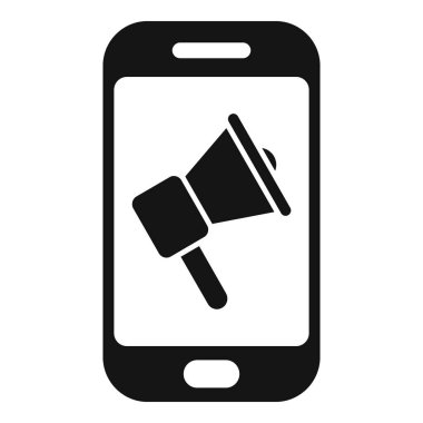 Telefon arama motoru simgesi basit vektör. Global seo. İnternet tablosu