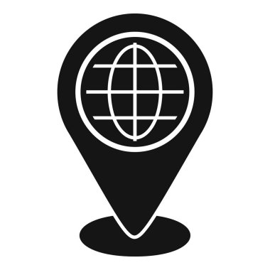 Genel konum simgesi basit vektör. Rütbe pazarı. İçerik seosu