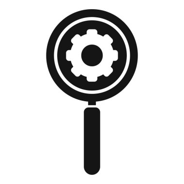 Büyüteç simgesi basit vektör. İçerik web sitesi. Çizelge platformu