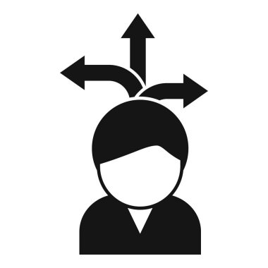 Meşgul kişi masa simgesi basit vektör. Aktif durumda. Ajans uyuyor