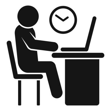 Rutin plan simgesi basit vektör ile meşgul. Online günü değiştir. İşler hızlı.