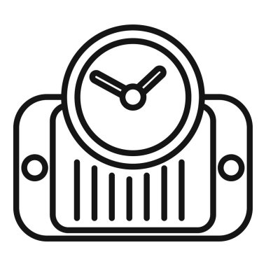 Telefon geç çalışma simgesi ana hatları vektörü. İnternet işi. Meşgul kişi