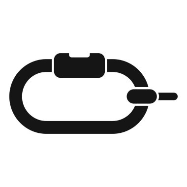 Karabina ikonu yürüyüşü basit bir vektör. Kamp ateşi macerası. Doğa gezisi.