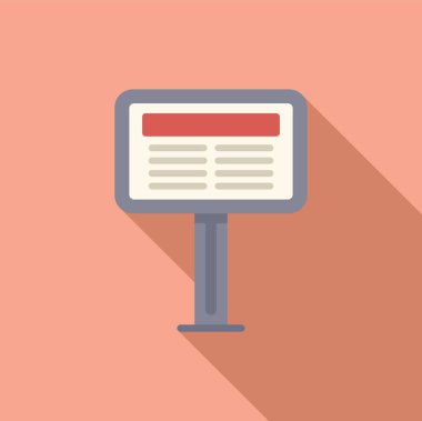 Sokak reklam panosu pazarlama ikonu düz vektör. İş görünüşü. İnsan kaynakları.