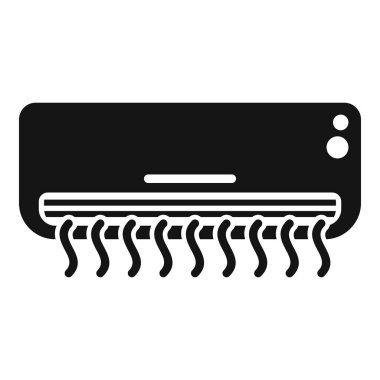 Yelpaze rüzgar kontrol ikonu basit bir vektör. Klima tamiri. İşçi işi