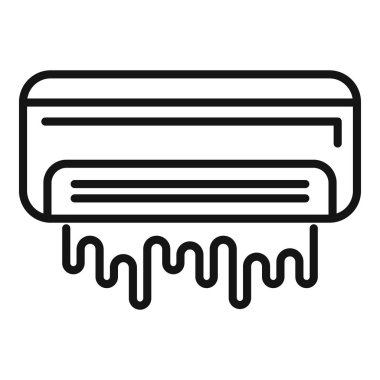 Kırık ikon ana hatları vektörünü ayarla. Evde yeni servis. Temiz filtre