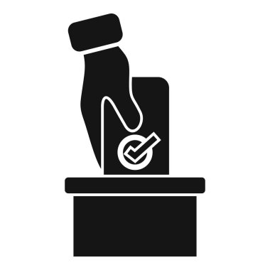 Oy sandığı aday simgesi basit bir vektör. Kariyer zamanı. Profesyonel insanlar.