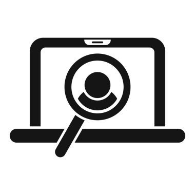 Basit bir dizüstü bilgisayar simgesi ara. Yeni bir aday al. Hizmet saati