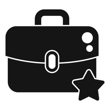 Kariyer çantası simgesi basit vektör. Yeni bir üye al. Tatil ticareti