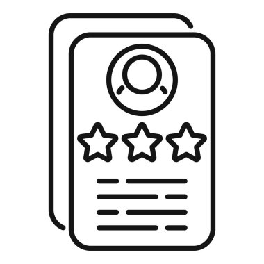 Yeni aday kişi simgesi ana hatları vektörü. Hizmet danışmanı. İş bakımı