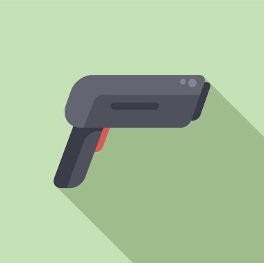 Barkod tarayıcı simgesi düz vektör. Akıllı kontrolü tara. Bilet parası.