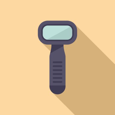 Çubuk cam tarayıcı simgesi düz vektör. Cep telefonunu imzala. Aygıt uygulaması