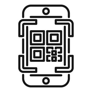 Zekice simge ana hatlarını tara. Cep telefonu uygulamasını öde. Hızlı kodlama alanı