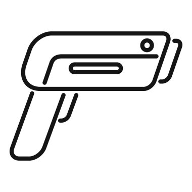 Barkod tarayıcı simgesi ana hatları vektörü. Akıllı kontrolü tara. Bilet parası.