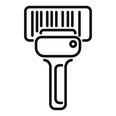 Şehir kimliği matris simgesi ana hatlarını tara. Dijital ekran. Sembol çubuğunu tut